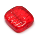 Stačiakampis stiklas raudonas skaidrus 16x15 mm