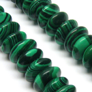 Malachitas dirbtinis diskelio formos 10 mm