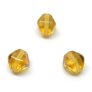 Stiklas gelsvas keturbriaunio rombo formos 6 mm
