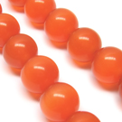 Katės akis pastelinė raudonai oranžinė rutuliuko formos 12 mm