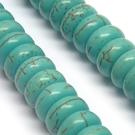 Hovlitas turkio spalvos diskelio formos 8x4 mm
