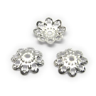 Ažūrinė kepurėlė sidabro spalvos 10 mm
