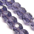 Stiklas facetuotas violetinis 10 mm