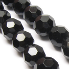 Stiklas facetuotas juodas 10 mm