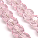 Stiklas facetuotas rausvas 10 mm