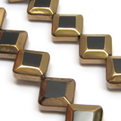 Juodas stiklas rombo formos padengtas variu 10x10 mm