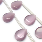 Katės akis alyvinė plokščio lašelio formos 16x12 mm
