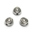 Tibeto sidabro intarpai diskelio formos 6 mm