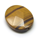 Tigro akis facetuota ovalo formos 30x24 mm