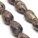 Jaspis rudas lašelio formos 12x8 mm