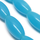 Žadeitas dirbtinis žydras ovalinio cilindro formos 30x15 mm