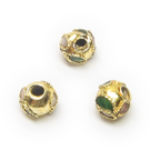 Cloisonne karoliukai auksaspalviai apvalūs 5 mm