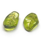 Žalias stiklinis lapelis 9x14 mm