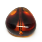 Stiklas rudas margas trikampio ovalo formos 18x17 mm
