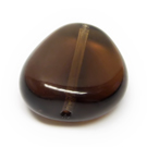 Stiklas rusvas trikampio ovalo formos 18x17 mm