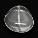 Stiklas skaidrus trikampio ovalo formos 18x17 mm