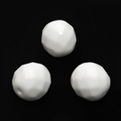 Stiklas baltas facetuotas 10 mm