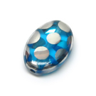 Stiklas melsvas taškuotas 16x11 mm