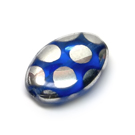 Stiklas mėlynas taškuotas 16x11 mm