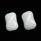 Stiklas baltas margas pagalvėlės su briauna formos 14 mm Stiklas baltas margas pagalvėlės su briauna formos 14 mm