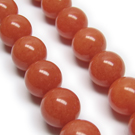 Žadeitas tamsios pastelinės oranžinės spalvos apvalus 14 mm