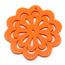 Medinė "gėlytė" oranžinė 4,9 cm