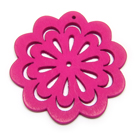 Medinė "gėlytė" ciklameno spalva 4,9 cm