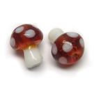 Rudas stiklinis grybukas 18x15 mm