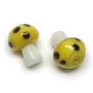 Geltonas stiklinis grybukas 18x15 mm