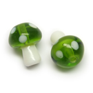 Žalias stiklinis grybukas 18x15 mm