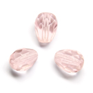Facetuotas čekiškas stiklas rausvas 8x6 mm