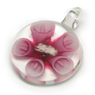 Lampwork stiklo pakabutis "Alyvinė Kalija" 42x30 mm Lampwork stiklo pakabutis "Alyvinė Kalija" 42x30 mm