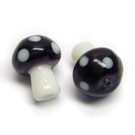 Tamsiai alyvinis stiklinis grybukas 18x15 mm