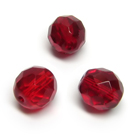 Facetuotas stiklas raudonas 10 mm