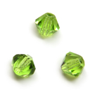 Čekiškas stiklas žalsvas dvipusio konuso formos 4 mm Čekiškas stiklas žalsvas dvipusio konuso formos 4 mm