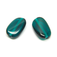 Persiškos žalios spalvos susukta stiklo pagalvėlė 14x8 mm