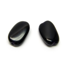 Juoda susukta stiklo pagalvėlė 14x8 mm