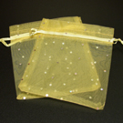 Organzos maišelis gelsvos spalvos 10x12 cm