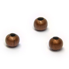 Raudonojo vario spalvos metaliniai karoliukai 3 mm