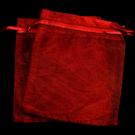 Organzos maišeliai bordo spalvos 10x12 cm