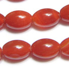 Agatas raudonas pupelės formos 12 mm