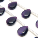 Katės akis violetinė plokščio lašelio formos 16x12 mm