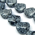 Obsidianas banguoto ovalo formos 16 mm