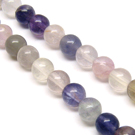 Fluoritas 6mm rutuliuko formos, vėrinys