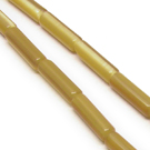 Katės akis šviesios chaki spalvos vamzdelio formos 13x4 mm