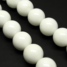 Žadeitas baltas apvalus 14 mm