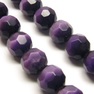 Katės akis tamsiai violetinė facetuota 12 mm