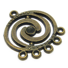 Paskirstytojas apvalus spiralės formos sendinto žalvario spalvos 24 mm