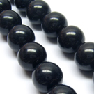 Žadeitas šlapio asfalto spalvos apvalus 14 mm