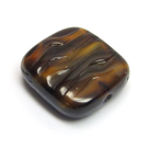Stačiakampis stiklas tamsios karamelės spalvos 16x15 mm